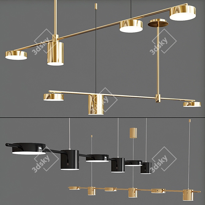 Elegant Sunshine & Shannon Lighting 3D model image 1