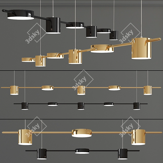Elegant Sunshine & Shannon Lighting 3D model image 3