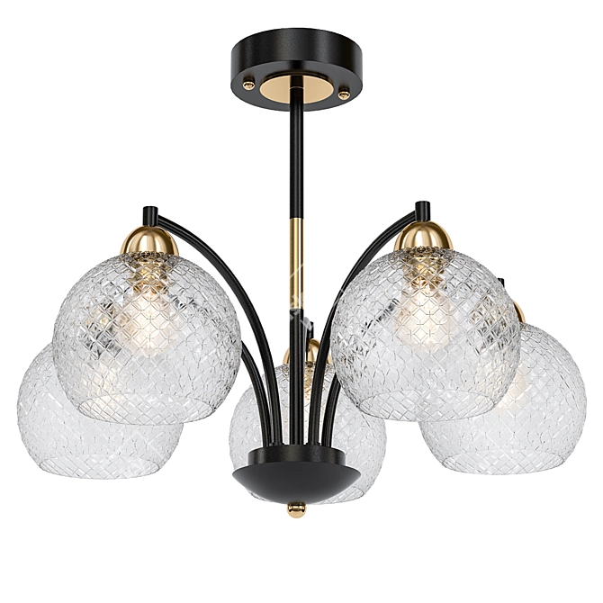 Elegant Ambrella Traditional Chandelier 3D model image 1