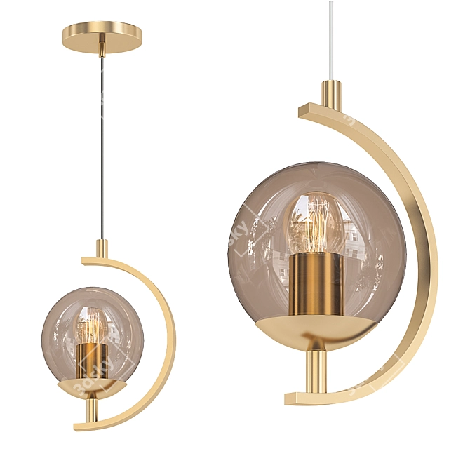 Eurosvet Story: Gold Pendant Light 3D model image 1