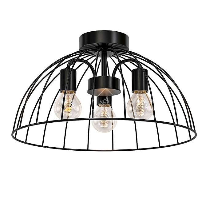 Modern Flush Mount Ceiling Light 3D model image 1