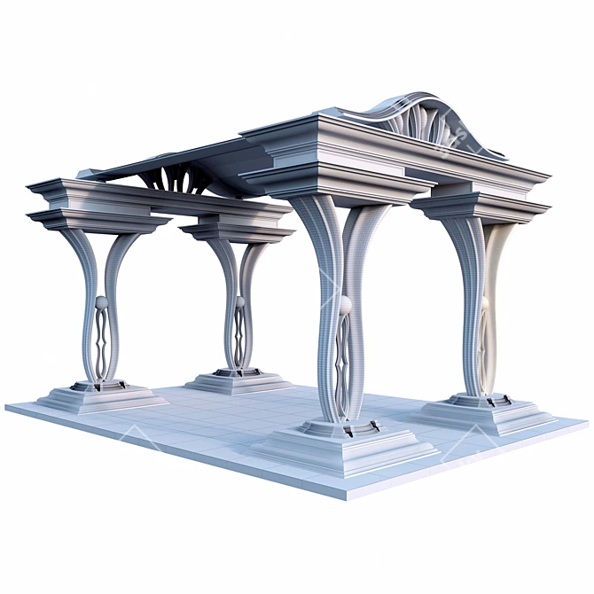 Classic Style Gazebo 3D model image 3