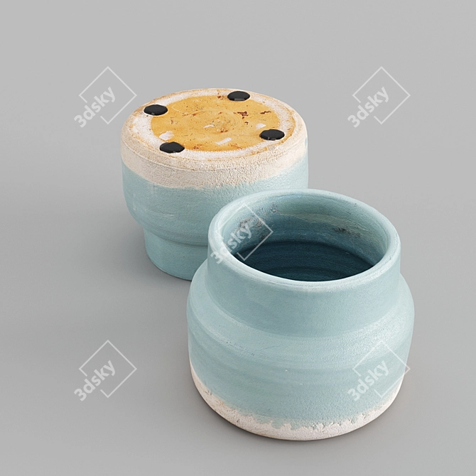 3D Scanned Pot Set 3D model image 4