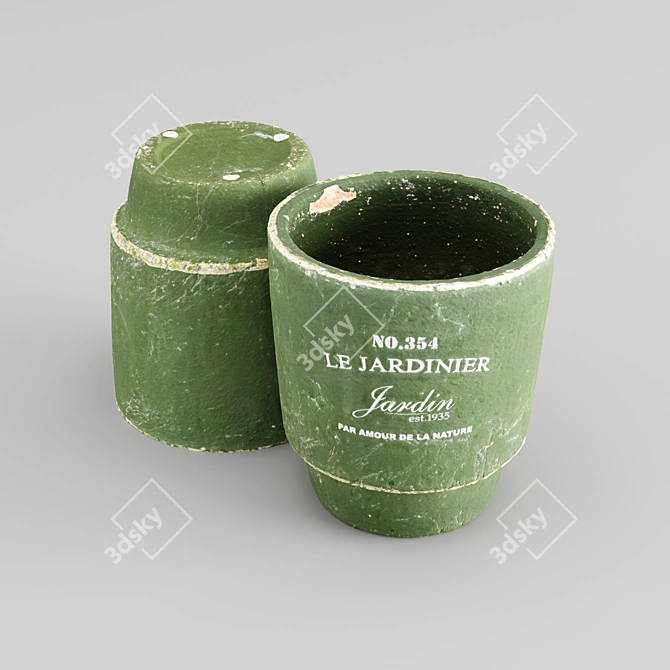 3D Scanned Pot Set 3D model image 10