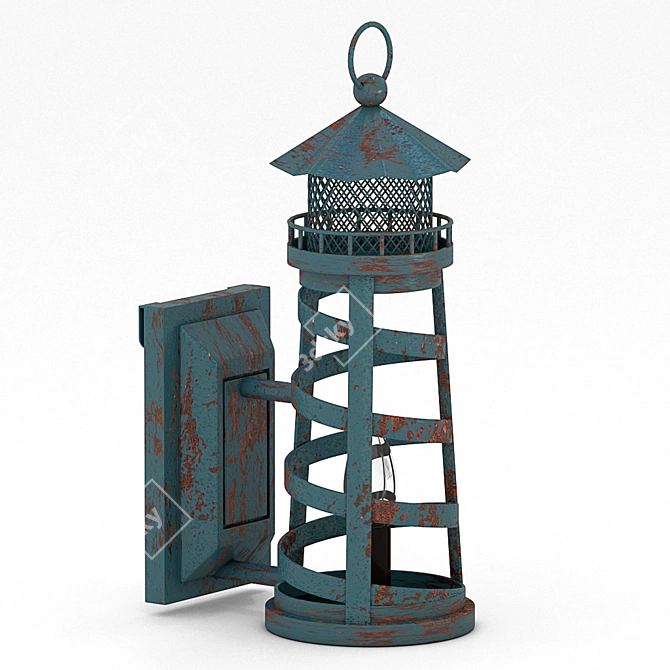 Title: Coastal Blue Sconce 3D model image 1