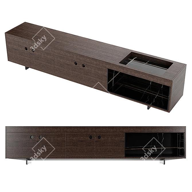 Modern Dining Sideboard - Minotti Boteco 3D model image 1