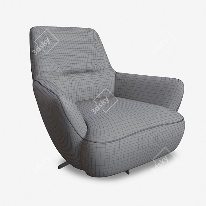 Modern Polygon Armchair 3D model image 9