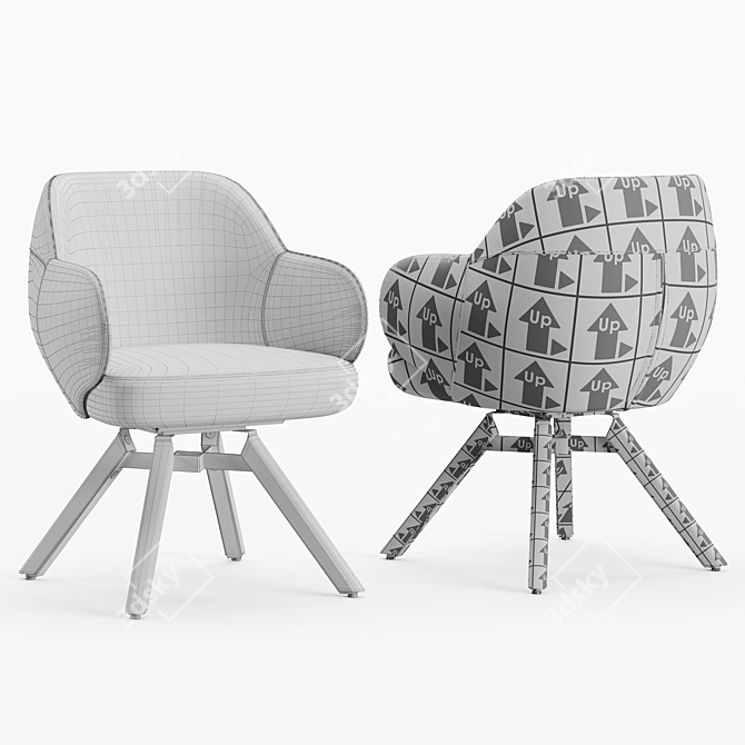 Bombe: Elegant Italian Armchair 3D model image 5