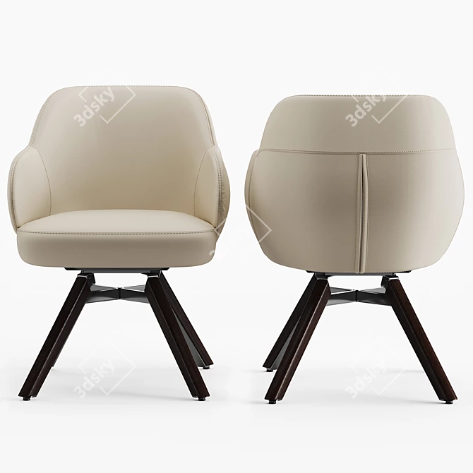 Bombe: Elegant Italian Armchair 3D model image 6