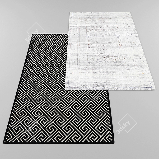 Title: Modern Style Rugs Set 3D model image 3