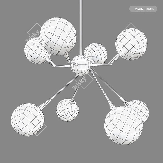 Elegant DOS Chandelier by Romatti 3D model image 2