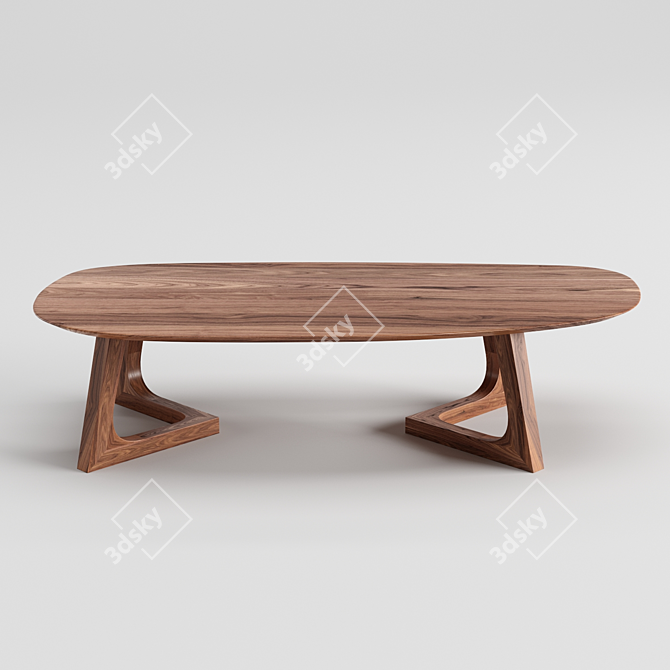 Modern Minimalist CRESS Coffee Table 3D model image 2