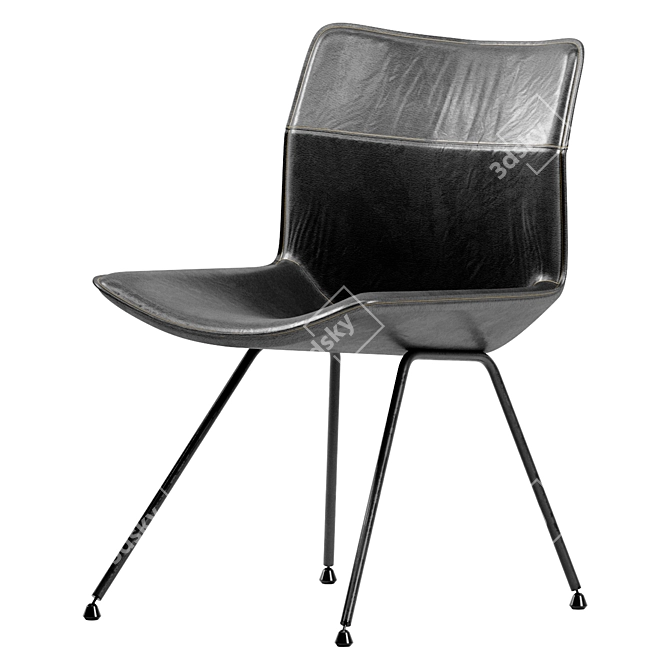 Sleek Zanotta Dan Chair 3D model image 1