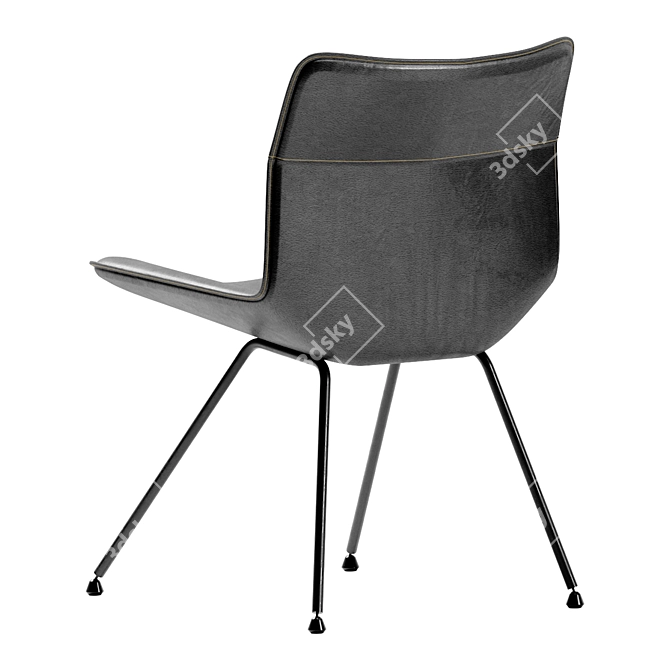 Sleek Zanotta Dan Chair 3D model image 4