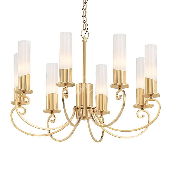 Banci Gold Hanging Chandelier 3D model image 1