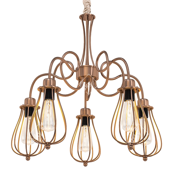 Industrial Loft Hanging Pendant 3D model image 1