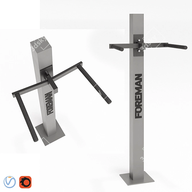 Foreman Fitness Equipment: Sittings & Bars 3D model image 5