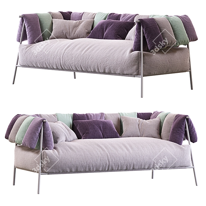 Modern and Stylish Sofa 3D model image 1
