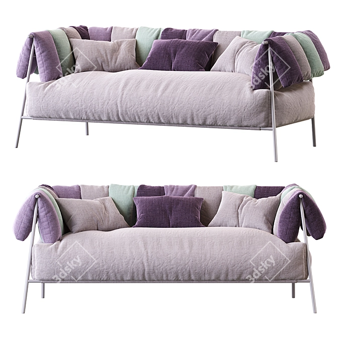 Modern and Stylish Sofa 3D model image 2