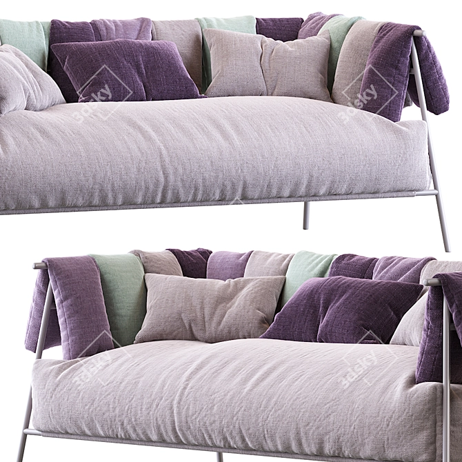 Modern and Stylish Sofa 3D model image 4