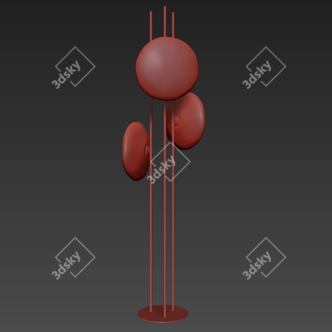 Nubola Blown Glass Floor Lamp 3D model image 3