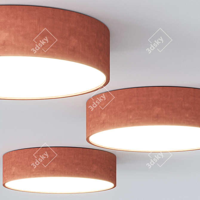 Elegant Vivien LED Fabric Ceiling Lamp 3D model image 4