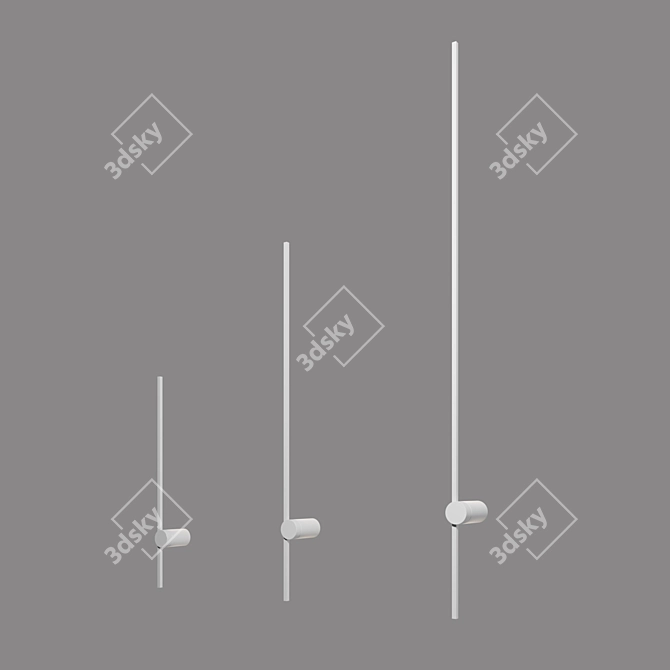 Minimalist Rotating Wall Lights 3D model image 1