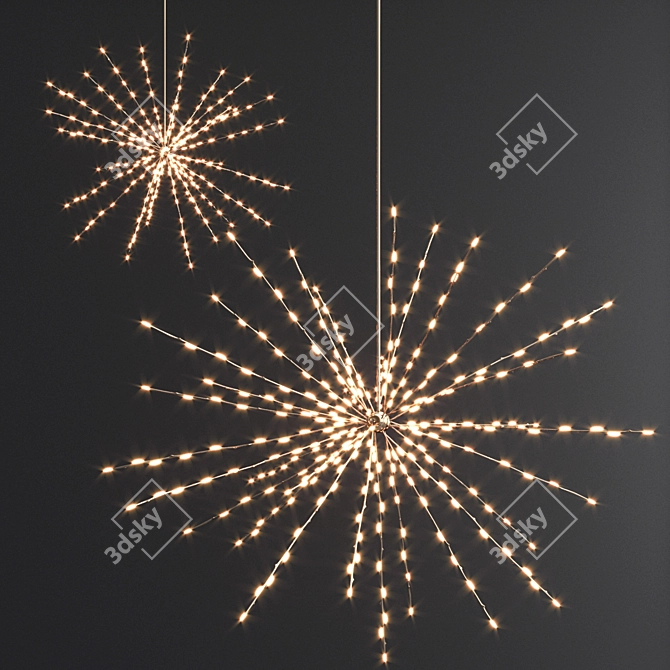 Starry Nights LED Chandelier 3D model image 1