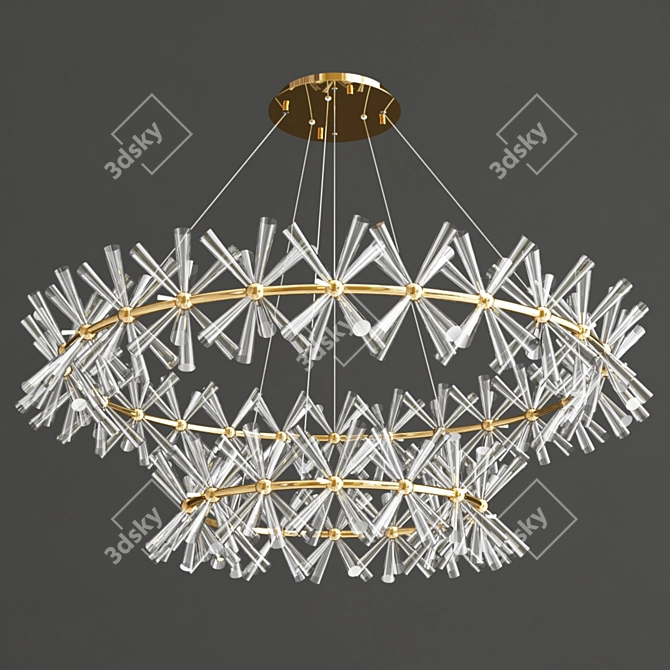 Elegant Marianna Chandelier 3D model image 1