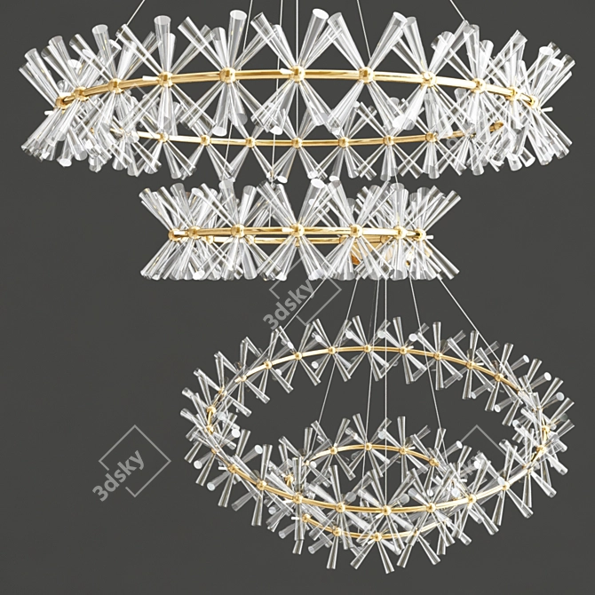 Elegant Marianna Chandelier 3D model image 2