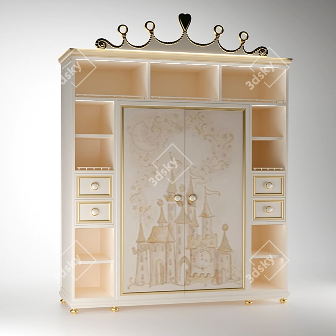 Nursery Wardrobe: Little Princess Collection 3D model image 1