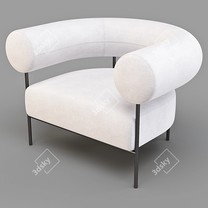 Sleek Comfort: Williams Armchair 3D model image 1