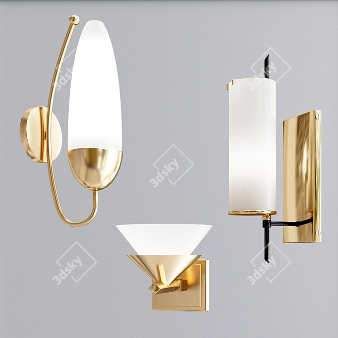 Elegant Stillwell Wall Sconce 3D model image 2