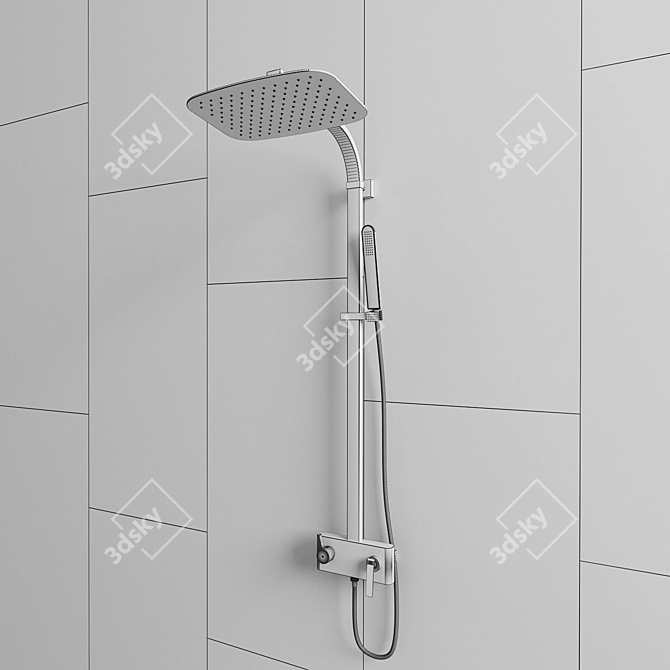 DEVIT Katarina 37520148 Rainfall Shower Combo 3D model image 2