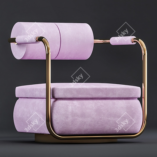 Modern Capri Sofa: Sleek Design & Versatile Dimensions 3D model image 1