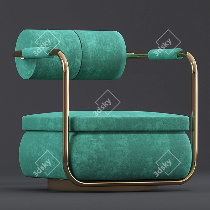 Modern Capri Sofa: Sleek Design & Versatile Dimensions 3D model image 2