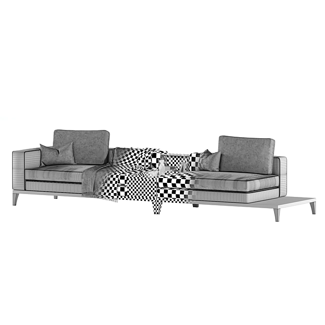 Versatile Taylor Sofa: Separable & Storage-Integrated 3D model image 5