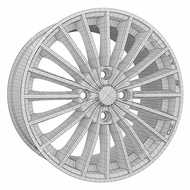 OZ Racing 35th Anniversary Alloy Wheel - Sleek and Stylish 3D model image 4