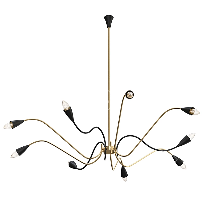 Italian Brass Spider Sputnik 3D model image 1