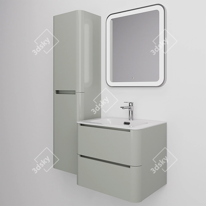 Modern Edifice Bathroom Furniture Set 3D model image 2