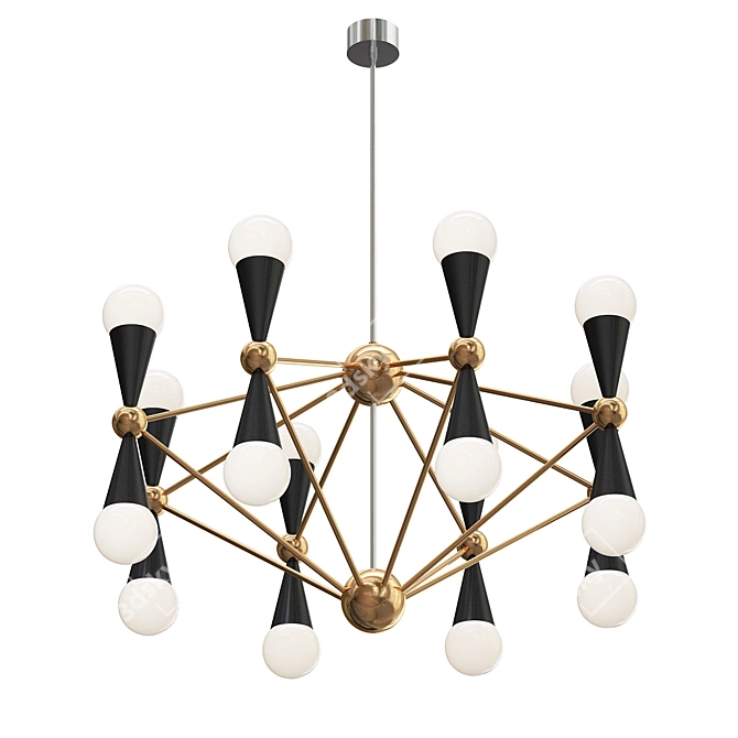 Elegant Caracas Chandelier 3D model image 1