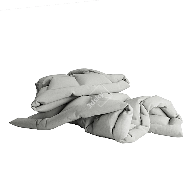 Luxurious Cozy Comfort:  Ultra-Soft Blanket 3D model image 4