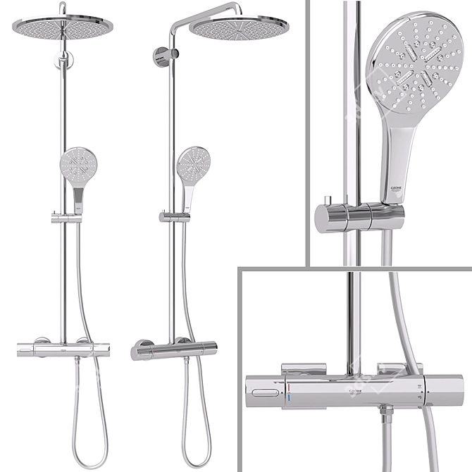 Grohe Rainshower Smartactive Shower System 310 3D model image 1