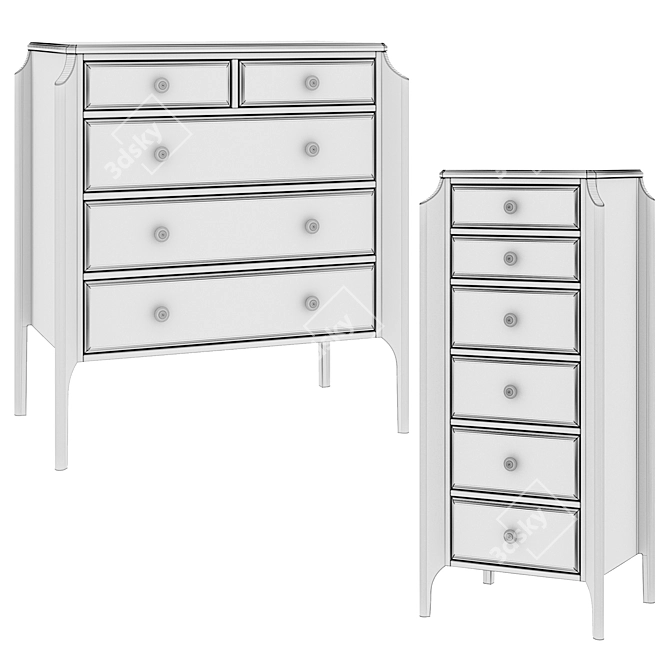 Dantone Le Visage Chest - Elegant Storage Solution 3D model image 9