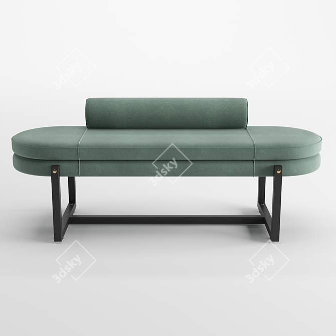 Sleek and Modern Sigmund Bench 3D model image 2