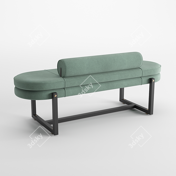 Sleek and Modern Sigmund Bench 3D model image 3
