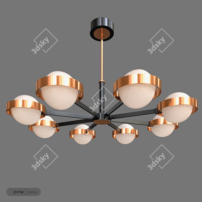 Elegant Kinesis Chandelier by Romatti 3D model image 1