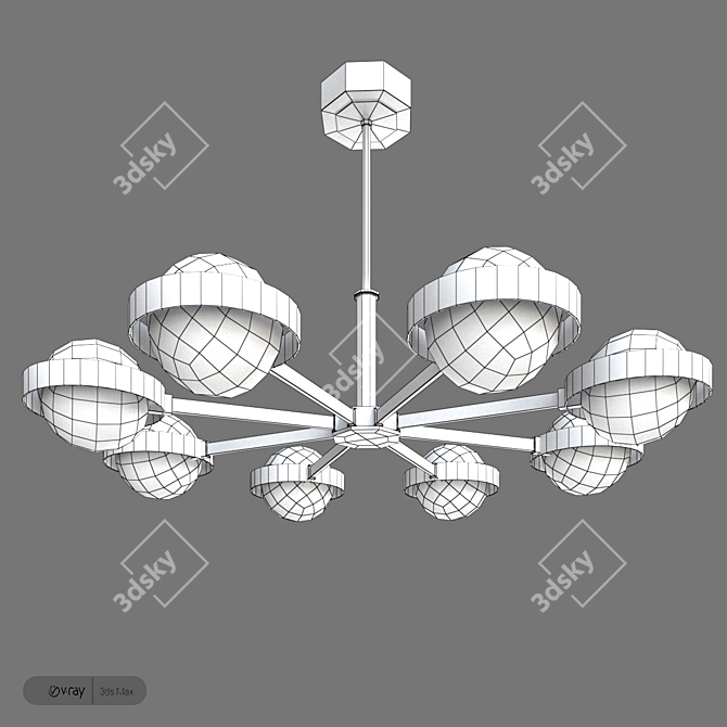 Elegant Kinesis Chandelier by Romatti 3D model image 2