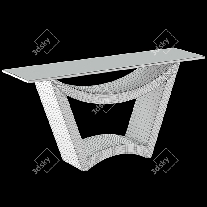 Elegant Franco Hallway Console 3D model image 4