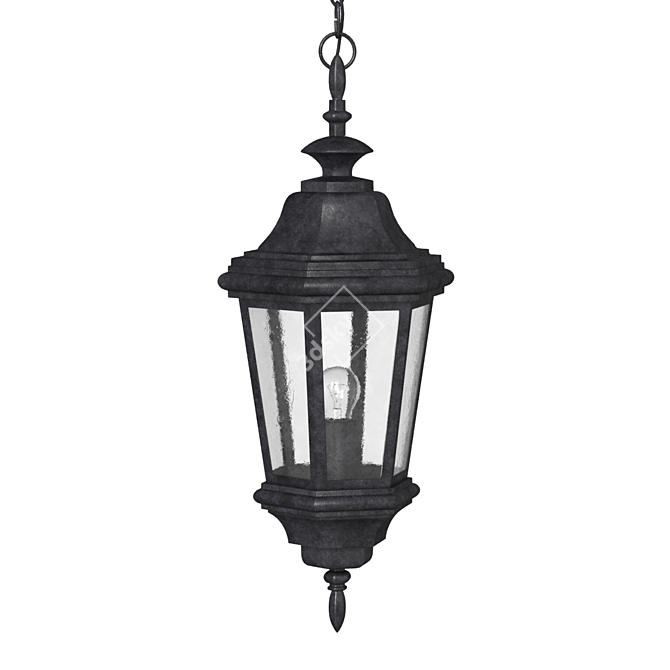 Modern Outdoor Pendant Light 3D model image 2
